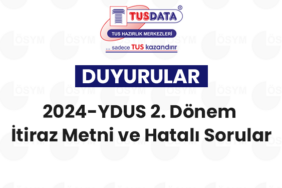 YDUS 2025 2.Dönem İtiraz Metni ve Hatalı Sorular